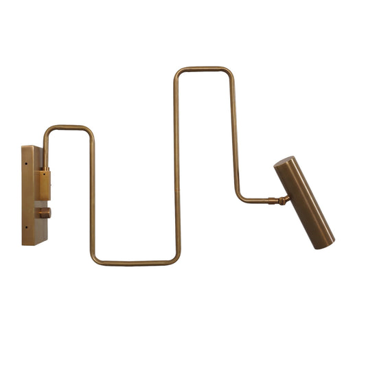 Single Shade Pivot Wall Lamp With Articulated Arm