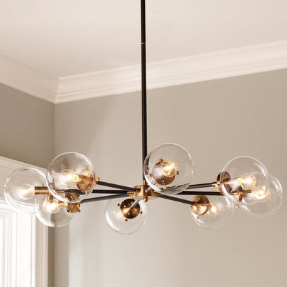 URBAN GLOBE RADIAL CHANDELIER - 8 LIGHT