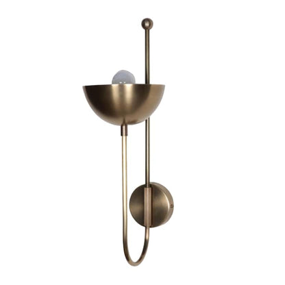 Handmade Sputnik Single Light Half Brass Dome Sconce Wall Lamp Beside Wall Lamp