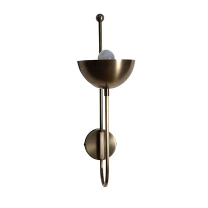 Handmade Sputnik Single Light Half Brass Dome Sconce Wall Lamp Beside Wall Lamp