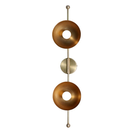 2 Lights Brass Sputnik Wall Sconce Handmade Brass Wall Lamp / Flush Mount Fixture