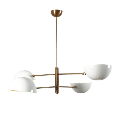 4 Light Pendant Mid Century Modern Raw Brass Sputnik chandelier light Fixture