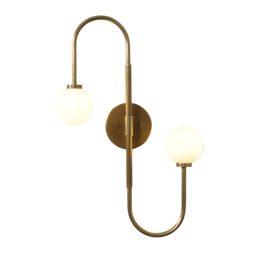 Handmade Double Light Globe Sputnik Brass Sconce Wall Lamp Beside Wall Lamp