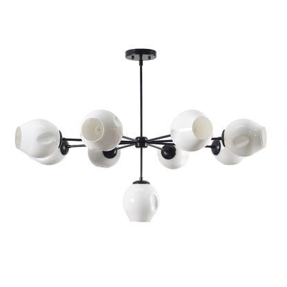 Mid Century Sputnik Dimple Globe Chandelier Modern Handmade Brass Chandelier Ceiling Light Fixture