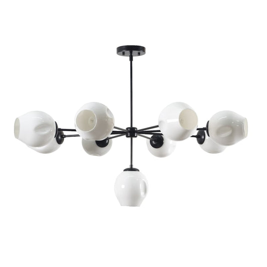 Mid Century Sputnik Dimple Globe Chandelier Modern Handmade Brass Chandelier Ceiling Light Fixture
