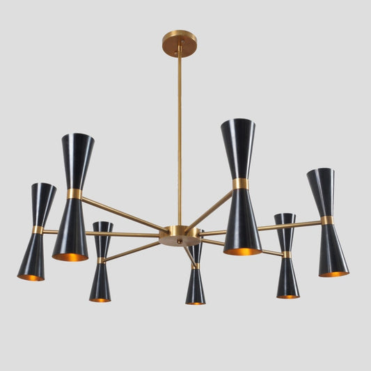 Mid Century Sputnik Chandelier Modern Handmade Brass 14 Lights Chandelier Ceiling Light Fixture
