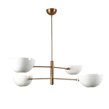 4 Light Pendant Mid Century Modern Raw Brass Sputnik chandelier light Fixture
