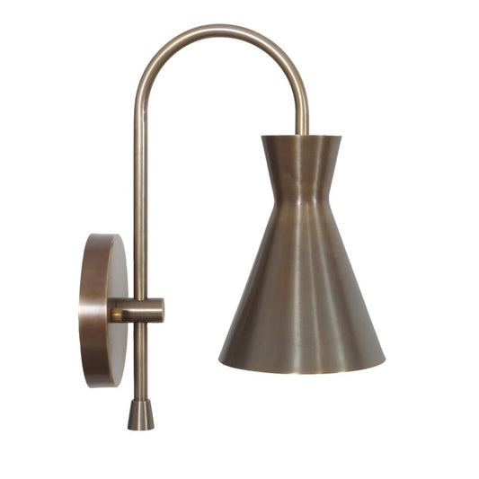 Single Light Shade Sputnik Patina Brass Wall Lamp Beside Wall Sconce Handmade Brass Wall Sconce