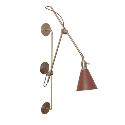 Single Light Modern Brass Articulated Wall sconce - Brass Wall lighting Fixture - Handmade Brass Lighting