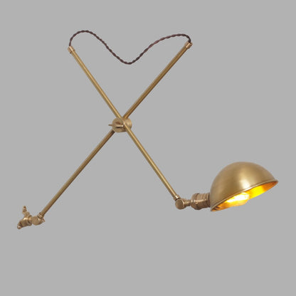 Handmade Swing Arm Articulated Wall Lamp - Stilnovo Style Brass Wall Sconce