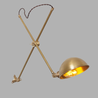 Handmade Swing Arm Articulated Wall Lamp - Stilnovo Style Brass Wall Sconce