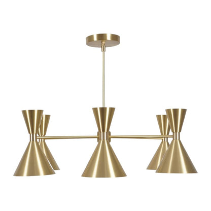 Mid Century Sputnik Chandelier Modern Handmade Brass 6 Lights Chandelier Ceiling Light Fixture