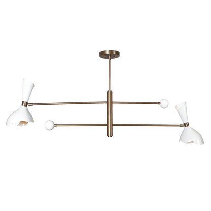 4 Light Ceiling Counter ball Pendant Mid Century Modern Raw Brass Sputnik chandelier light Fixture