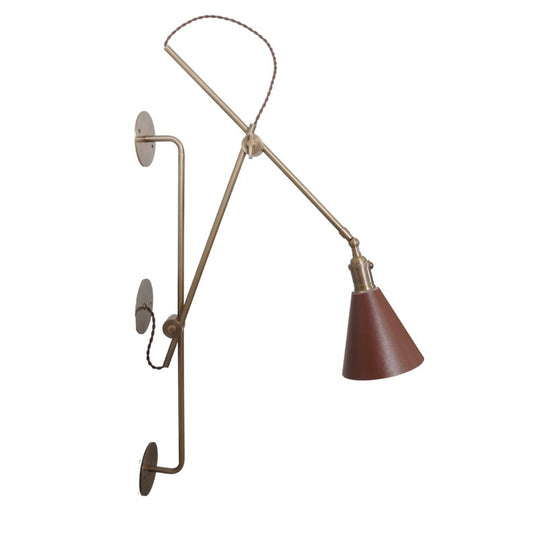 Single Light Modern Brass Articulated Wall sconce - Brass Wall lighting Fixture - Handmade Brass Lighting