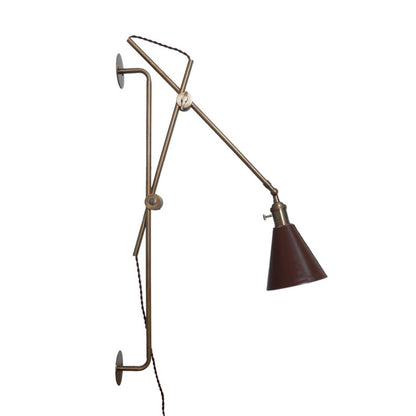 Single Light Modern Brass Articulated Wall sconce - Brass Wall lighting Fixture - Handmade Brass Lighting