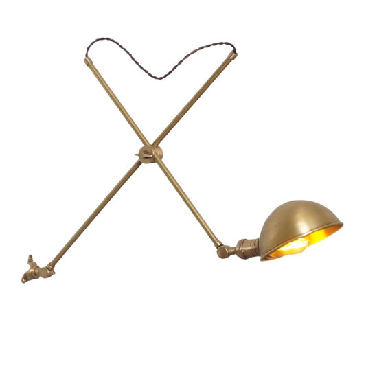Handmade Swing Arm Articulated Wall Lamp - Stilnovo Style Brass Wall Sconce