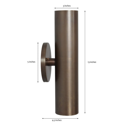 Handmade Brass Cylinder Shades Vintage Wall Sconce Raw Brass Sputnik Beside Wall Lamp