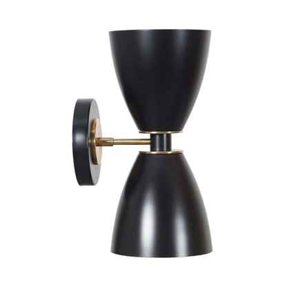 Mid Century Style Brass Sputnik Double Shade Wall Sconce Brass Wall Lamp Bedside Sconce