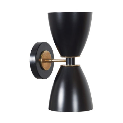 Mid Century Style Brass Sputnik Double Shade Wall Sconce Brass Wall Lamp Bedside Sconce