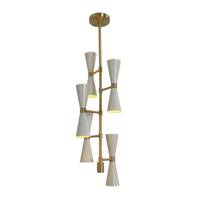 Mid Century Sputnik Ten Light Chandelier Modern Handmade Brass Ceiling Light Fixture