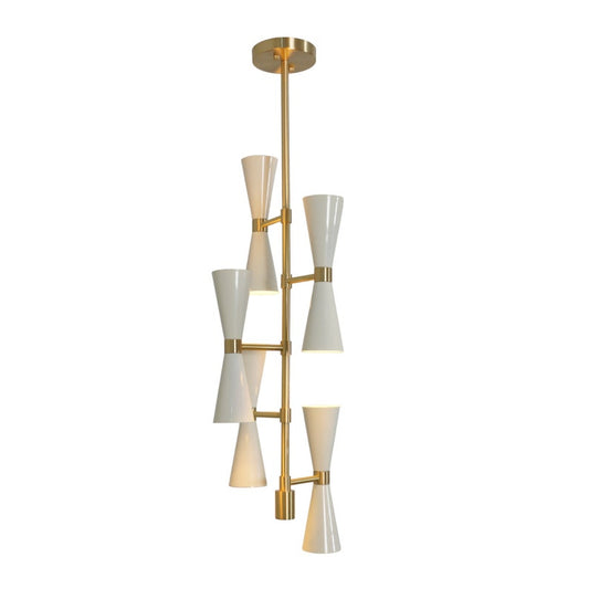 Mid Century Sputnik Ten Light Chandelier Modern Handmade Brass Ceiling Light Fixture
