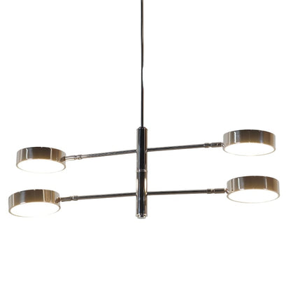 Handmade Brass LED Strip Light Sputnik Starburst Ceiling Chandelier