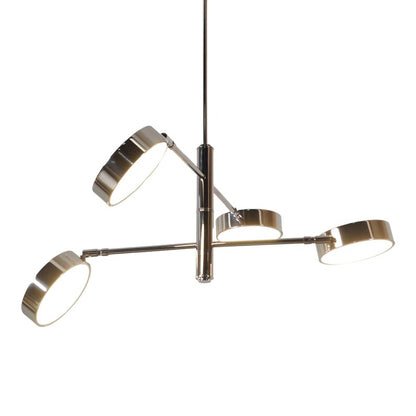 Handmade Brass LED Strip Light Sputnik Starburst Ceiling Chandelier