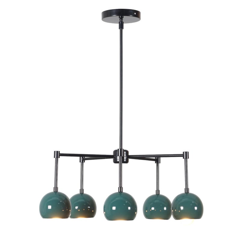 Five Light eyeball Shade Sputnik Brass Starburst Ceiling Chandelier Light Fixture