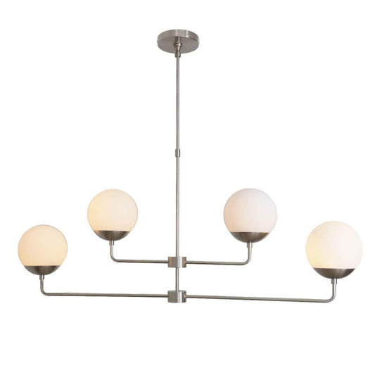 Handmade Four Light Glass Globe Light Shade Sputnik Starburst Ceiling Pendant Chandelier Light Fixture