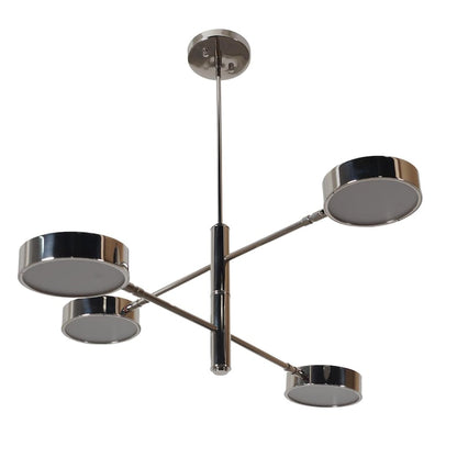 Handmade Brass LED Strip Light Sputnik Starburst Ceiling Chandelier