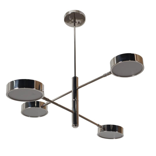 Handmade Brass LED Strip Light Sputnik Starburst Ceiling Chandelier
