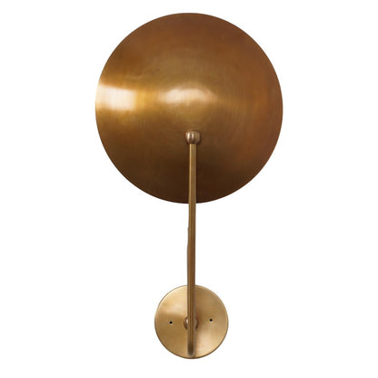 Single Light Disk Shade Sputnik Brass Wall Lamp Beside Wall Sconce