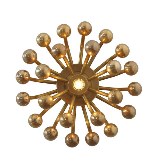 Handmade Mid Century Style Brass Pistillo Wall Sconce Wall Lamp Sculpture Pistillo Sconce