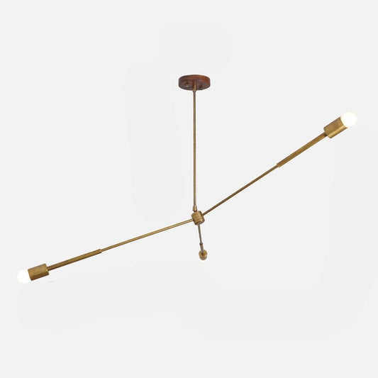 Three Arm Light Linear Chandelier Modern Handmade Brass Chandelier Ceiling Light Fixture