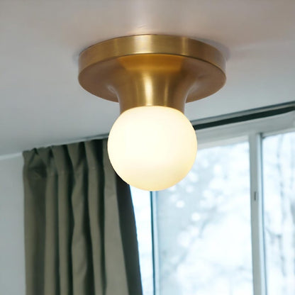 Single Light Globe Brass Sputnik Ceiling Flush Mount chandelier light Fixture Wall Lamp