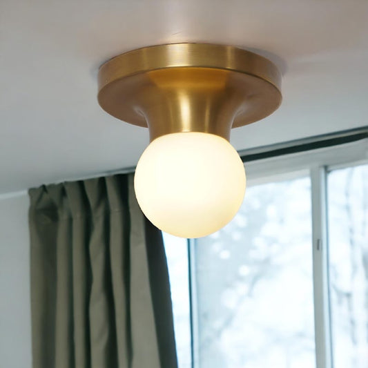 Single Light Globe Brass Sputnik Ceiling Flush Mount chandelier light Fixture Wall Lamp