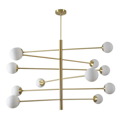 Handmade 12 Glass Globe Light Shade Sputnik Starburst Ceiling Pendant Chandelier Light Fixture