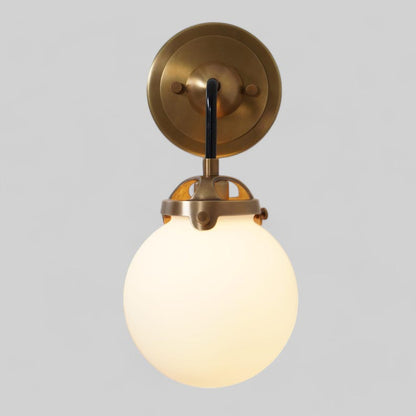 Handmade Single Light Glass Globe Sputnik Brass Wall Sconce Raw Brass Wall Mount Lamp Fixture