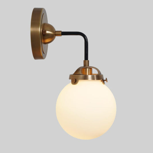 Handmade Single Light Glass Globe Sputnik Brass Wall Sconce Raw Brass Wall Mount Lamp Fixture
