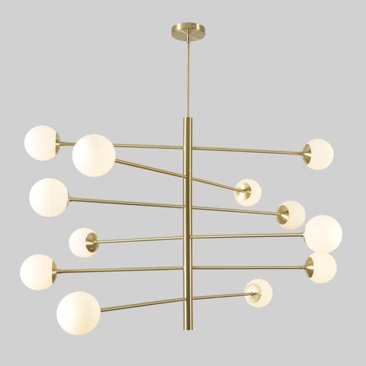 Handmade 12 Glass Globe Light Shade Sputnik Starburst Ceiling Pendant Chandelier Light Fixture