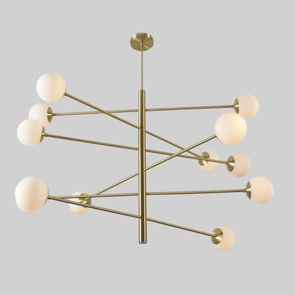 Handmade 12 Glass Globe Light Shade Sputnik Starburst Ceiling Pendant Chandelier Light Fixture