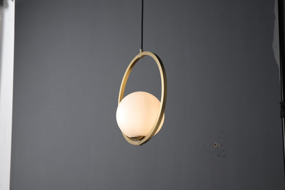 Unique Copper and Glass Chandelier-Elegant Modern Art Deco Pendant Light Fixture for Vintage Interiors