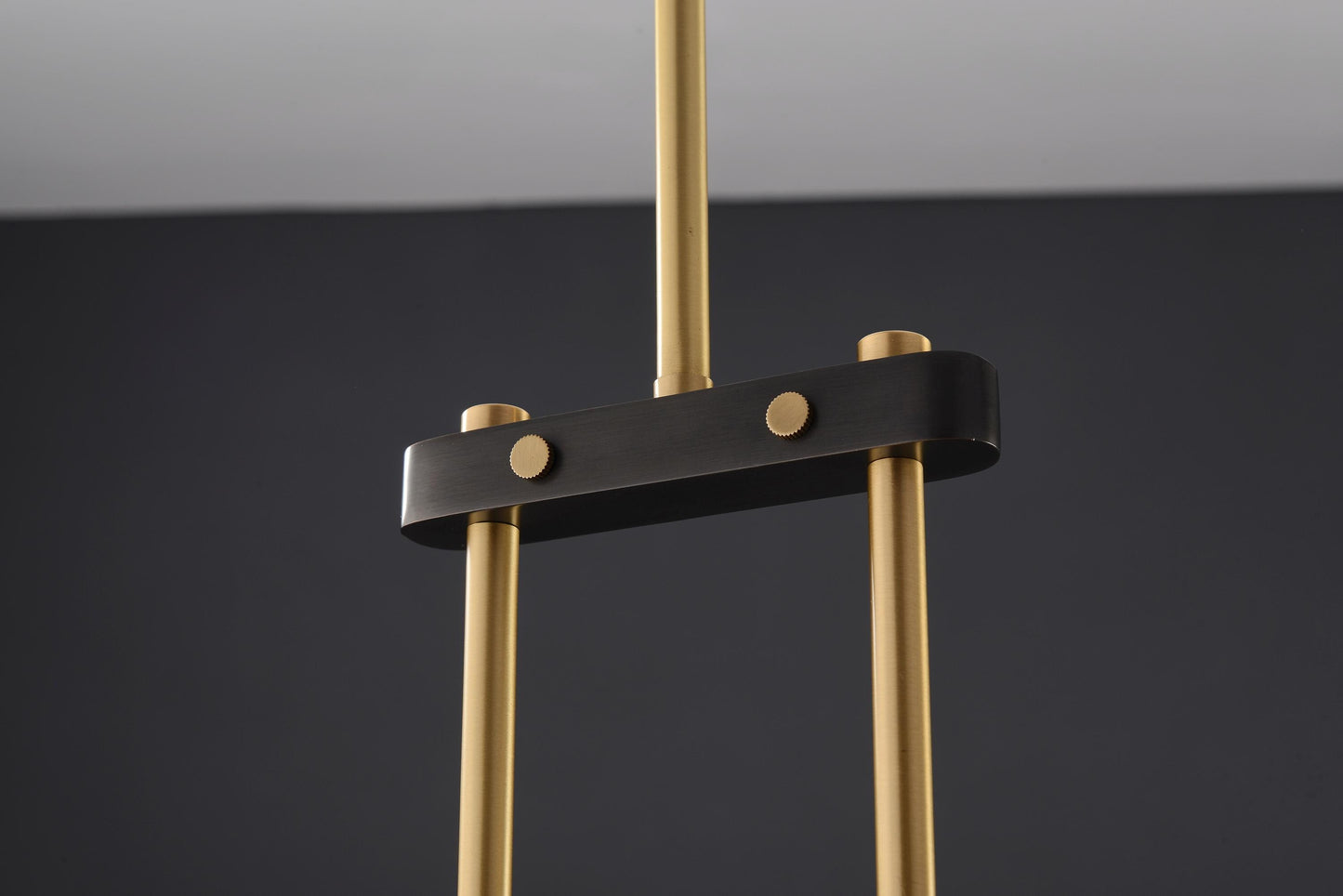 Modern Copper and Black Chandelier | Elegant Copper Chandelier with Glass Accents