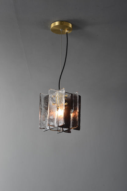 Handcrafted Vintage Rustic Black Frame Copper and Glass Chandelier – Modern Luxury Pendant Lighting Fixture