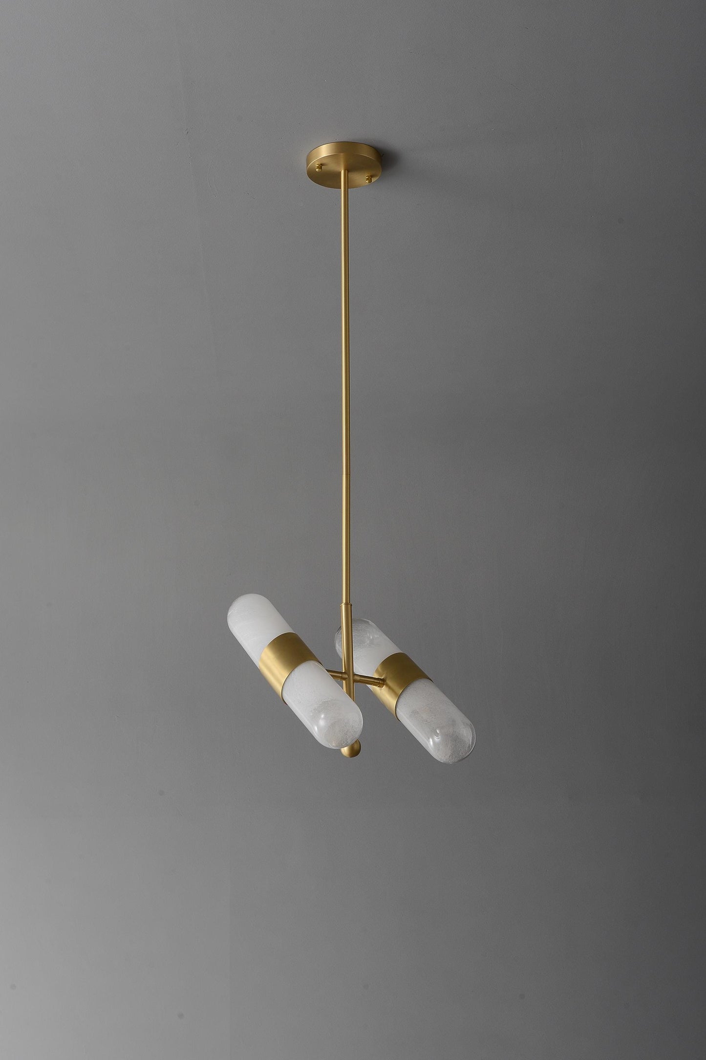 High-End Modern Brass and Copper Chandelier | Custom Glass Lighting Fixture for Stylish Interiors