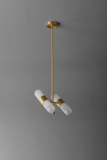 High-End Modern Brass and Copper Chandelier | Custom Glass Lighting Fixture for Stylish Interiors