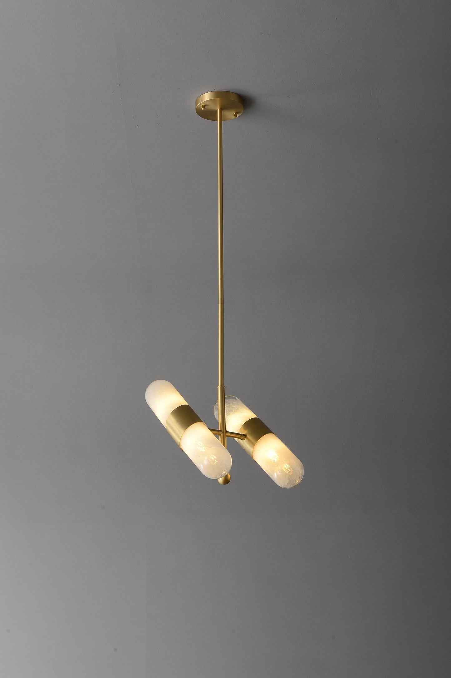 High-End Modern Brass and Copper Chandelier | Custom Glass Lighting Fixture for Stylish Interiors