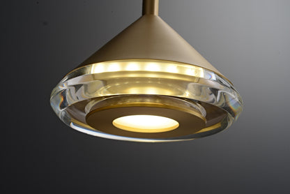 Modern and Vintage Brass Copper Crystal Chandelier - Dining Room Luxury Lighting