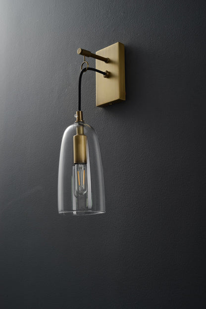 Modern Vintage Luxury Lamp Brass Glass Copper Wall Lamp