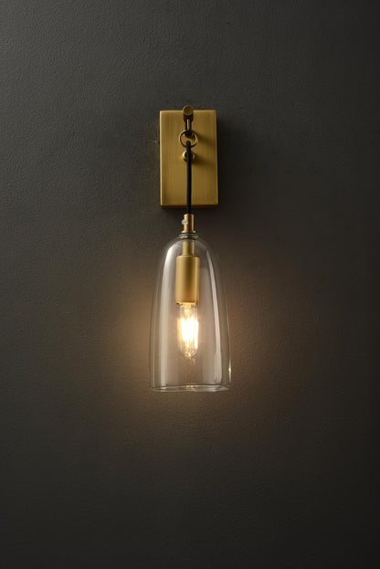 Modern Vintage Luxury Lamp Brass Glass Copper Wall Lamp